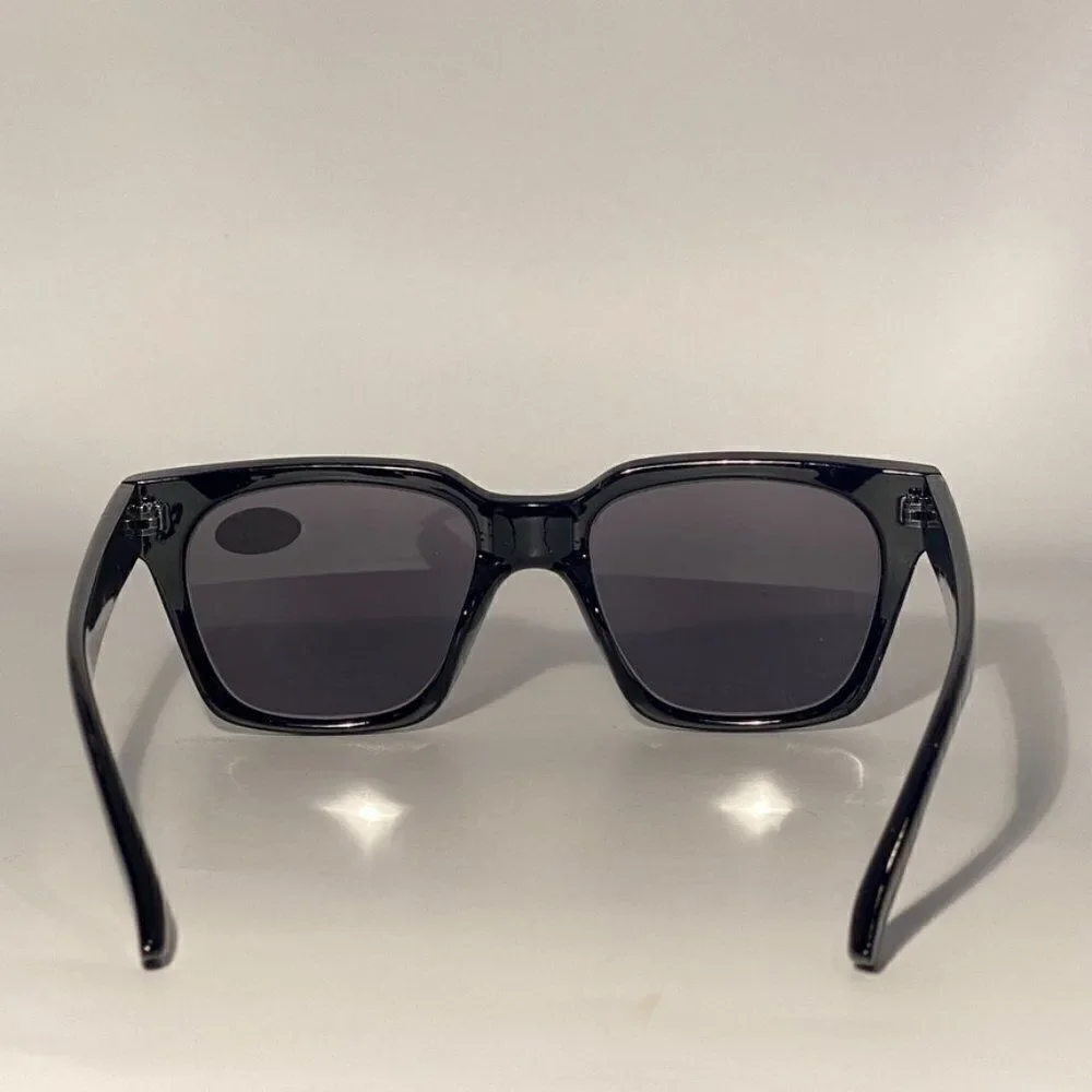 Reading Sunglasses Sun Readers 1.00 Chunky Black Frames NWT